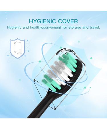 8 Pack Replacement Toothbrush Heads for Aquasonic Black Series and Vibe Series - Compatible with Black Series Pro and Duo Pro (Black) - Buy Online on GoSupps.com