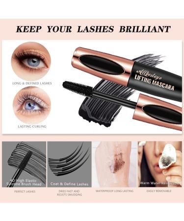 Lucoss 4D Silk Fibrous Waterproof Mascara - Long Lasting Natural Eyelash Makeup for Women - Buy Online on GoSupps.com