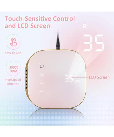 Shop Madenia Brushless Electric Nail Cutter 35000 RPM - Professional Manicure & Pedicure Set with 6 Bits - Perfect for Acrylic & Gel Nails - Buy Online on GoSupps.com