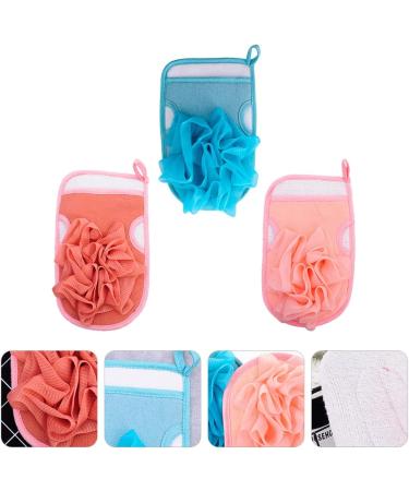 Loofah Scrubber Gloves - Exfoliating Mesh Cleaning Brush for Spa & Shower - Red Ball Back Accessories for Men & Women - Buy Online on GoSupps.com