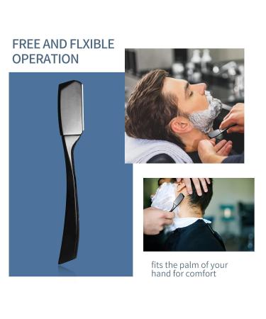 Professional Stainless Steel Straight Razor for Men | Barber Shop Close Shaving Tool (Black - Buy Online on GoSupps.com