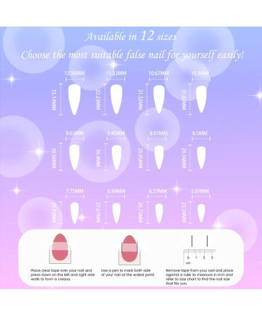 Glitter Pink Extra Long Press on Nails - 24pcs Ballet Fake Nails with Glue Sticker for Women and Girls - Buy Online on GoSupps.com