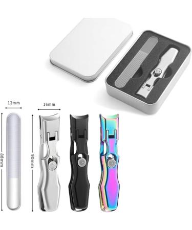 2024 New German Stainless Steel Nail Clippers for Men - Ultra Sharp Splashless Professional Black Nail Clippers - Buy Online on GoSupps.com