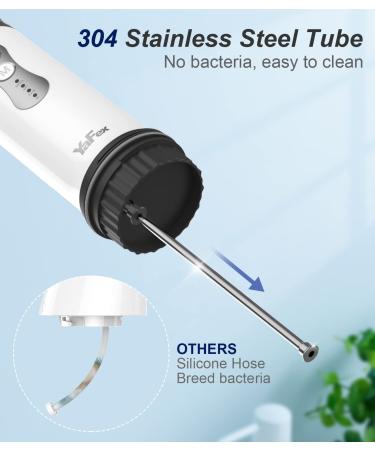 YaFex Cordless Water Flosser for Teeth - Portable Oral Irrigator with Rechargeable DIY Mode 5 Jets Travel Case (Black) - Buy Online on GoSupps.com