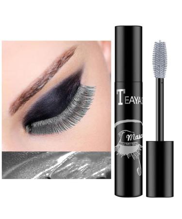 Eyret Waterproof Long-lasting Colorful Mascara Silver Smudgeproof Fast Dry Eye Lashes Curling Lengthening Thick Eyelashes Paste Beauty Makeup for Women and Girls (2)