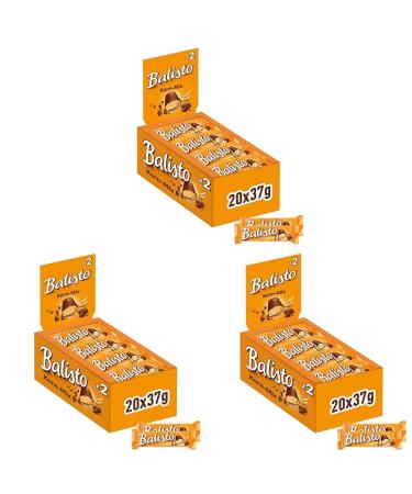 Balisto chocolate bars | Grain mix orange | 20 bars in a box (20 x 37 g) (pack of 3) Grain mix 37 g (pack of 60)