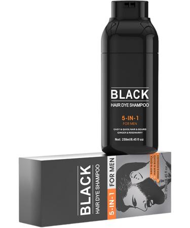  Mlllokfki Natural Hair Color Hair Dye 5 en 1 Black Shampoo Dye Plant Shampoing Gray Hairs Coverage Unisexe Hair Color Gentle Hairs Dye Easy Color Application for Men and Women - Buy Online on GoSupps.com