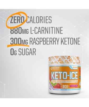 Beyond Yourself - Keto-Ice | Stimulant-Free Thermogenic Fat Burner | Advanced Metabolism Booster Energy Enhancer & Weight Management | Formulated with L-Carnitine & Raspberry Ketone | Strawberry Kiwi - Buy Online on GoSupps.com