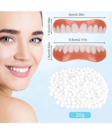 Immediate Dentures 1 Set Fake Tooth Replacement Instant Veneers Tooth Upper and Lower Teeth Whitening Kit Cover Missing Teeth for Men & Women - Buy Online on GoSupps.com