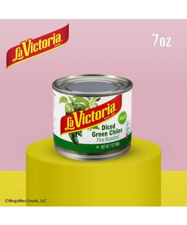 LA VICTORIA Fire Roasted Diced Green Chiles Mild 7 Oz - Authentic Flavor for Mexican Dishes - Buy Online on GoSupps.com
