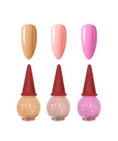 Pink Nail Polish Sets Nude Pink Series Nail Varnish Quick Dry & Long Lasting Pale Pink Natural Nail Polish for Women DIY Nail Art at Home No Need UV 13ML