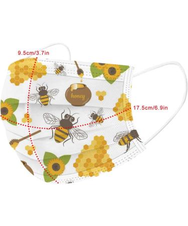 Goddess Accent 50 Pack Disposable Face_Mask Cute Floral Tie Dye Printed Protection for Adults Women - Buy Online on GoSupps.com