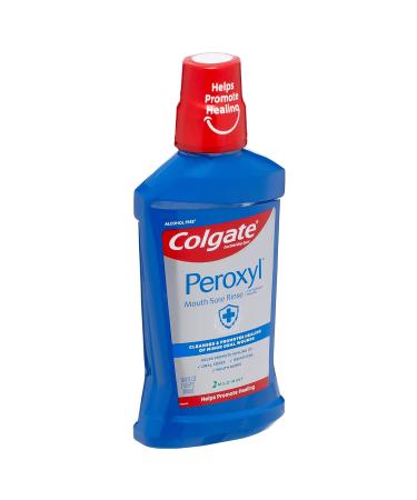 Colgate Peroxyl Mouth Sore Rinse - Mild Mint, 16.9 fl oz - Buy Online on GoSupps.com