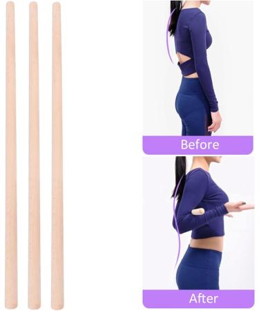 XIASABA Stick Wooden Stick Shin 71. 0 9. 0 3. 0 3Pcs Open Shoulder Back Correct Hunchback Stick Body Training Fitness Assist 2X70Cm Wooden Kendo Stick Wooden Stick Gym - Buy Online on GoSupps.com