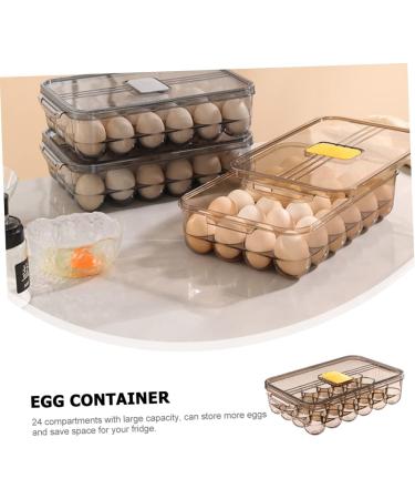 Healeved Box Egg Carton Refrigerator Eggs Fridge Egg Dispenser Fridge Egg Holder Egg Holders re-usable - Buy Online on GoSupps.com