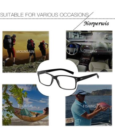 Buy NORPERWIS Blue Light Blocking Reading Glasses for Women & Men - Spring Hinge Square Eyeglasses 5 Pack - 2.5x Magnification - Buy Online on GoSupps.com