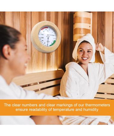 Fivtsme 2 in 1 Sauna Thermometer Hygrometer - Premium Quality Wooden Frame 145mm Heat-Resistant Sauna Accessories - Buy Online on GoSupps.com