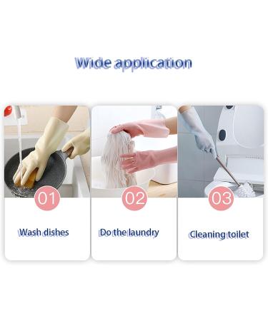 KKRAUS Cleaning Gloves Reusable Water Resistant Kitchen Dishwashing Gloves for Bathroom Laundry Housework 3 Pairs Household Gloves (Color : Yellow Size : Large) Large Yellow - Buy Online on GoSupps.com