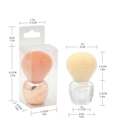 Premium Powder Brush - Makeup Face Brush for Blush & Bronzer | Soft Plush Fibers | Ideal for Loose & Pressed Powders - Gold - Buy Online on GoSupps.com