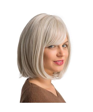 Short Gold Wavy Curly Synthetic Wig for Women | 50s 60s 70s 80s Cosplay - International Shipping - Buy Online on GoSupps.com