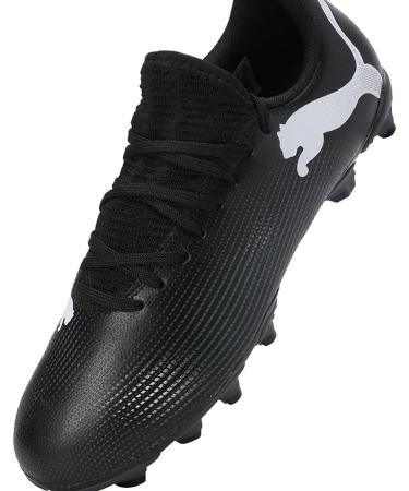 PUMA Unisex Kids Future 7 Play FG/AG Jr Soccer Shoe - Black/White - Size 31 EU | International Shipping Available - Buy Online on GoSupps.com