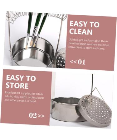 Operitacx Nasal Wash Painting Brush Cleaner - Metal Painting Buckets & Supplies for Artists | Best Brush Washer & Basin for Clean Paintbrushes - Buy Online on GoSupps.com