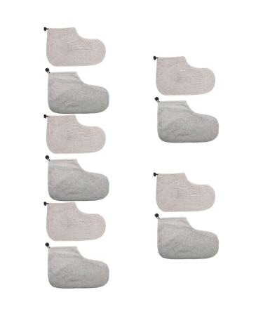 Housoutil 5 Pairs Wax Warm Foot Cover Paraffin Bath Liner Beauty Paraffin Wax Paraffin Wax Liners Wax Gloves Booties Foot Treatment Wrapping Cover Cosmetic Insulation Cotton Plush 28X20X0.9CMx5pcs Greyx5pcs