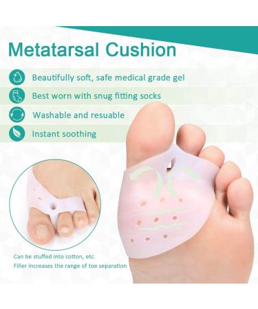 3-Toes Holes Separator & Silicone Bunion Protector - Hammer Toe Spacer for Pain Relief | Forefoot Pillows & Foot Pads for Hallux Valgus - Unisex Solution for Comfort - Buy Online on GoSupps.com