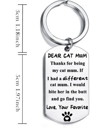 Cat Keyring Cat Gifts for Women Cat Birthday Mother Day Funny Keyring for Cat Lover Birthday Gifts for Mum Cat Mum Gifts Cat Mum Mummy Birthday Present Pet Gifts - Buy Online on GoSupps.com