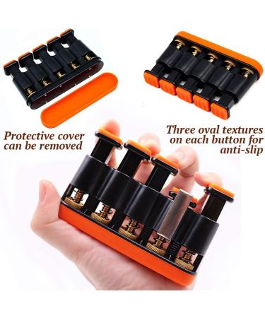 DILIMI Finger Strengthener - Hand Grip Trainer for Musicians, Athletes & Physical Therapy - Orange - Buy Online on GoSupps.com