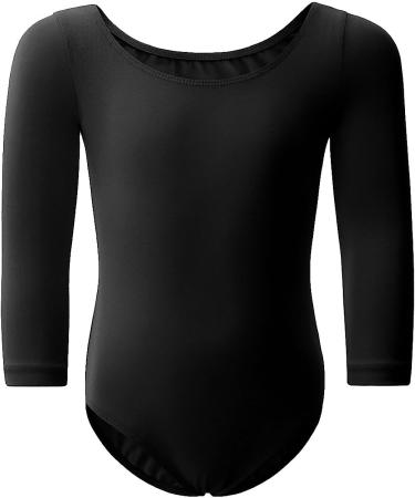WEGETIT Girls Gymnastics Leotard Toddler Ballet Long Sleeve Dance Tutu - Black (8-10 Years) - Buy Online on GoSupps.com