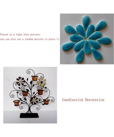 200g Random Color Raindrops Ceramics Mosaic Tiles for DIY Crafts Home Decoration - 18x28mm - Buy Online on GoSupps.com