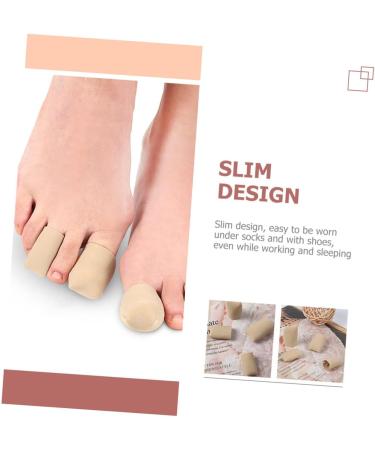 Lurrose 6 Pcs Silicone Gel Toe Sleeves Set - Toe Protector Caps for Safety, Elastic and Nylon Covers Included - 2.5x4cm - Buy Online on GoSupps.com