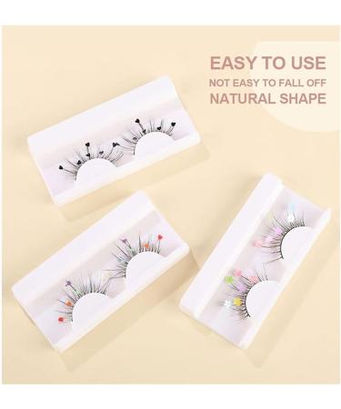 False Eyelashes W/Colorful Heart/Black Heart/Colorful Flower/Butterfly Makeup DIY Dramatic Glitter Sequin Lashes Gift (Color : 4 Pairs) - Buy Online on GoSupps.com