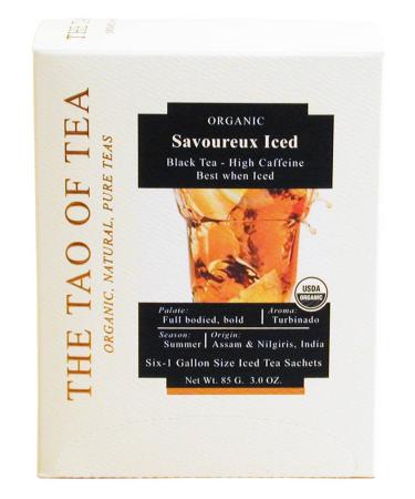 The Tao of Tea Savoureux Iced Tea Black Tea 6 -1 Gallon Sized Sachets 3.0 oz (85 g)