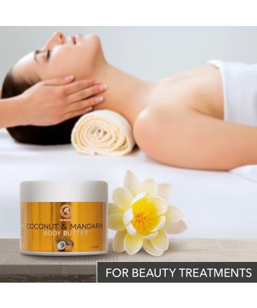 Kokos & Mandarine Body Butter 250g - Natural Moisturizer with Coconut & Mandarin Oil for Dry Skin - Nourishing Skin & Hand Care - Buy Online on GoSupps.com