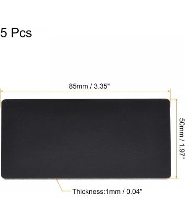 uxcell Blank Metal Card 85mm x 50mm x 1mm Anodized Aluminum Plate Black 5 Pcs 85mm x 50mm x 1mm Black - Buy Online on GoSupps.com