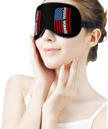 U.S. Postal Worker Flag Sleep Mask - Adjustable Strap, Blocks Light for Nighttime Travel and Nap - Men & Women - Buy Online on GoSupps.com