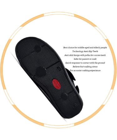 LEEWEE Orthopedic Diabetic Walking Shoes - Adjustable Straps, Non-Slip & Flexible - Black Size 47 - Buy Online on GoSupps.com