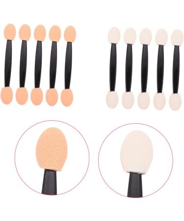 MAGICLULU 100pcs Double Ended Eyeshadow Brush Protable Makeup Tool Sponge Brush Eye Shadow Plastic Oval 6.5x1.3cm Black - Buy Online on GoSupps.com