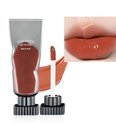 Lip Gloss Tinted Lip Balm Liquid Lipstick Lip Stain Clear Mirror Liquid Lipsticks Long Lasting Non-stick Cup Lip Tint Liquid Blush Lip Glaze Lip Plumper 05 Ginger sugar
