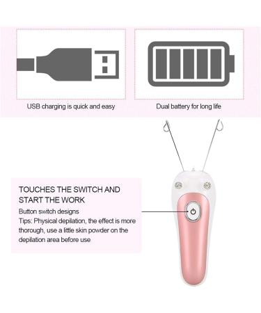 Electric Facial Hair Remover Women Threading Epilator Physical Threader Hair Remover for Face Arm Leg Use() - Buy Online on GoSupps.com