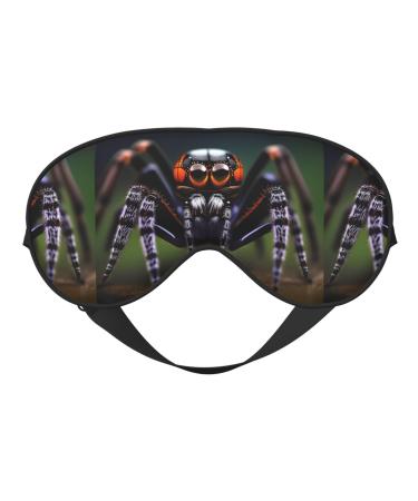 Tropical Rainforest Spiders Unisex Elastic Adjustable Buckle Design Blackout Sleep Eye Mask for Home Travel Yoga Office Nap