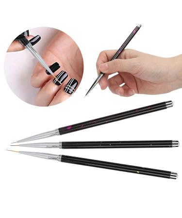 Professional Nail Art Liner Brush Set - 3 Pack for DIY Nail Dotting & Painting | Best for Home Nail Art Creation - Buy Online on GoSupps.com