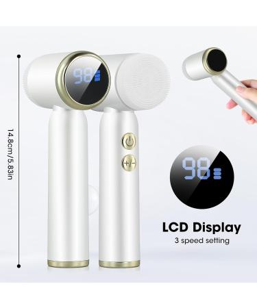 Facial Cleansing Brush Electric Face Cleanser with 6 Exfoliating Brush Heads USB Rechargeable Face Brush with 3 Speed Levels Waterproof Facial Brush LCD Display 360 Rotating Facial Brush for Cleaning - Buy Online on GoSupps.com