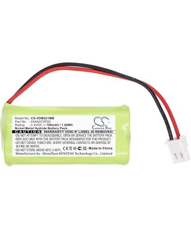 43AAA70PS2 Replacement Battery for DM221-2 DM221 DM222 - 700mAh 2.4V | International Shipping Available - Buy Online on GoSupps.com