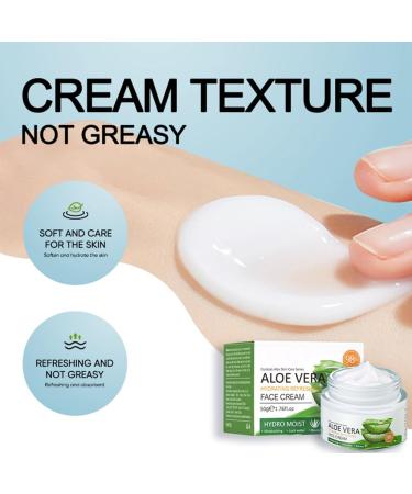 98% Aloe Vera Face Cream Moisturiser Face Women Aloe Vera Hydrating Face Moisturiser For All Skin Types Face Cream for Women for Moisturising Anti-Wrinkle and Nourishing Face - Buy Online on GoSupps.com