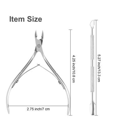 YLYL Metal Nail Cuticle Trimmer Set - Professional 2 Pcs Cuticle Remover Kit for Women - Clippers, Nippers, Pusher & Cutter Included - Buy Online on GoSupps.com