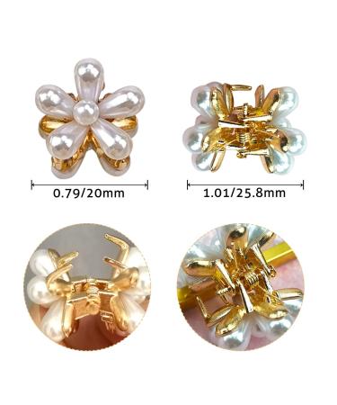 12 Pack Small Pearl Flower Hair Claw Clips - Cute Barrettes for Women and Girls - Non-Slip Mini Hair Pins - Pearl White Hair Accessories - Buy Online on GoSupps.com
