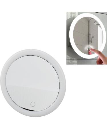 10x Magnification LED Lighted Makeup Mirror Brightness Adjustable Triple Suction Cup Portable Travel Size ABS and Glass Material - Buy Online on GoSupps.com